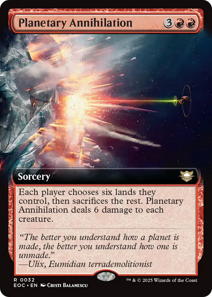 Planetary Annihilation (Extended Art) [Edge of Eternities Commander] | Exor Games New Glasgow