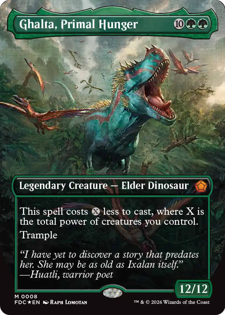 Ghalta, Primal Hunger (Borderless) [Foundations Commander] | Exor Games New Glasgow