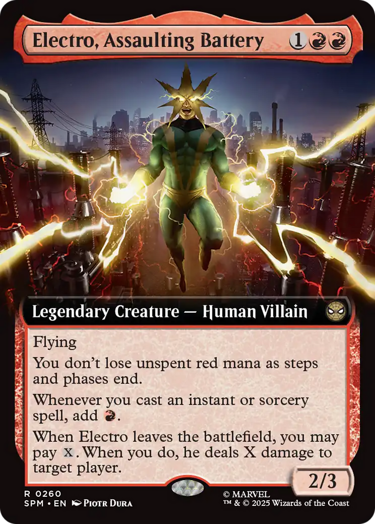 Electro, Assaulting Battery (Extended Art) [Marvel's Spider-Man] | Exor Games New Glasgow