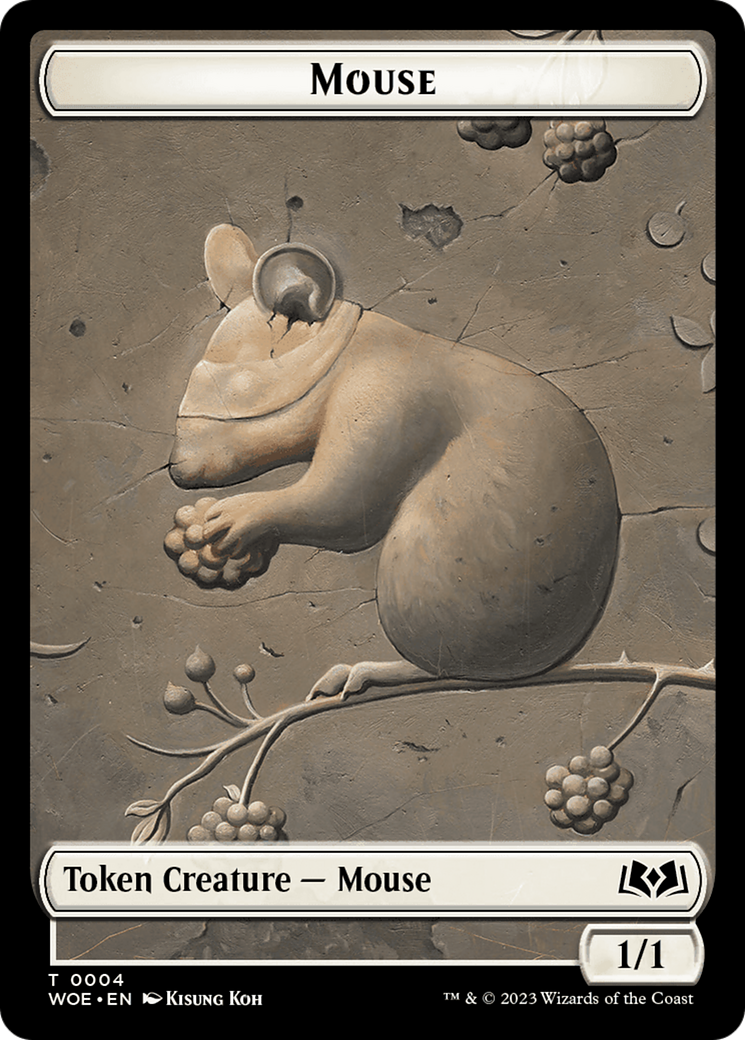 Mouse // Food (0012) Double-Sided Token [Wilds of Eldraine Tokens] | Exor Games New Glasgow