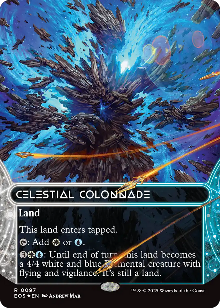 Celestial Colonnade (0097) (Borderless) (Galaxy Foil) [Edge of Eternities: Stellar Sights] | Exor Games New Glasgow