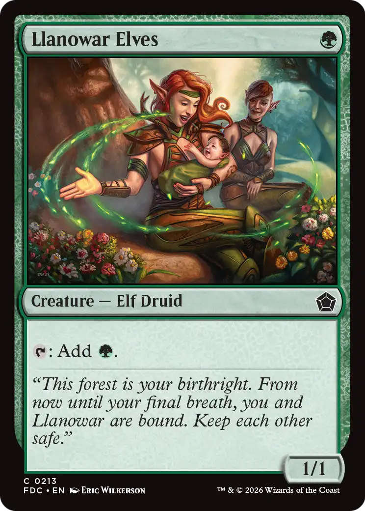 Llanowar Elves [Foundations Commander] | Exor Games New Glasgow