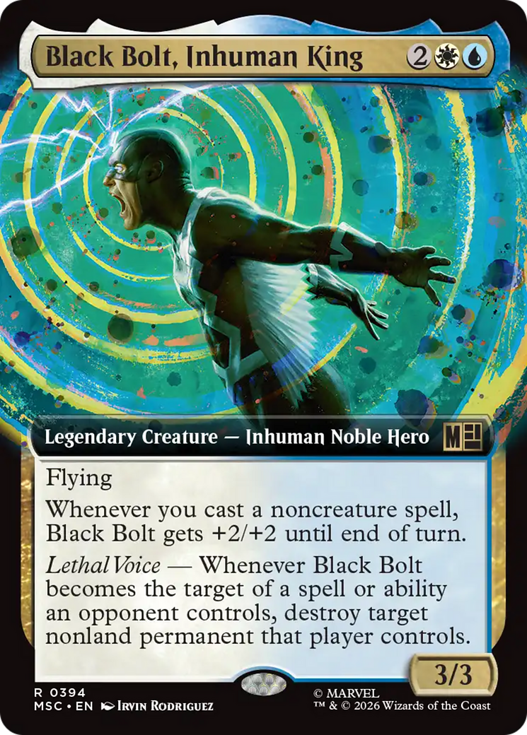 Black Bolt, Inhuman King (Extended Art) [Marvel Super Heroes Commander] | Exor Games New Glasgow