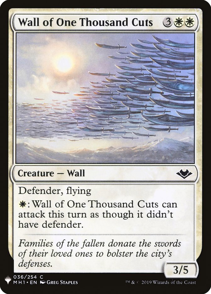 Wall of One Thousand Cuts [Mystery Booster] | Exor Games New Glasgow