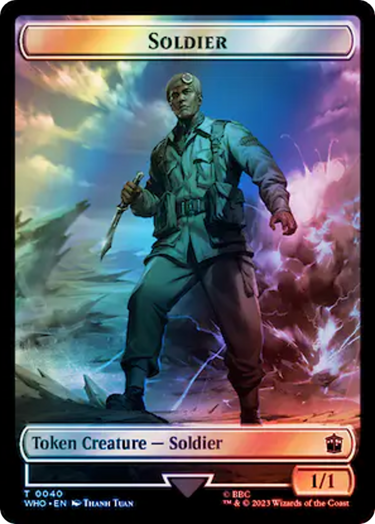 Soldier // Alien Insect Double-Sided Token (Surge Foil) [Doctor Who Tokens] | Exor Games New Glasgow