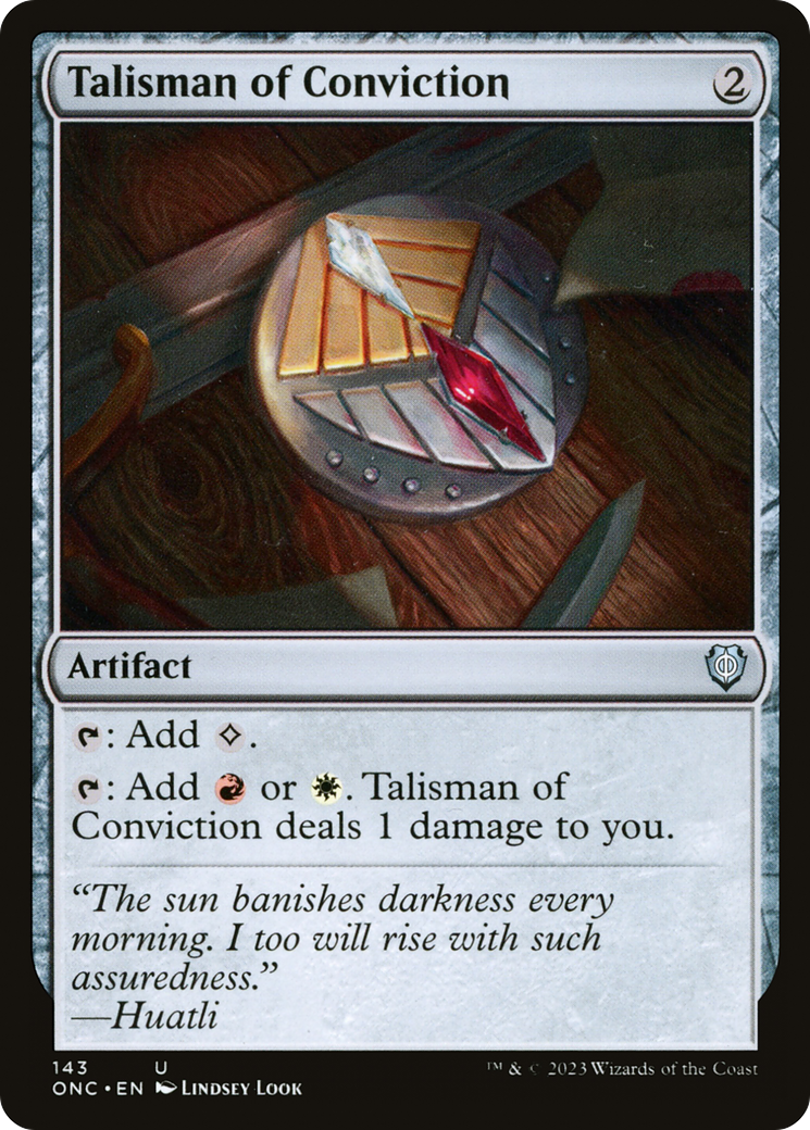 Talisman of Conviction [Phyrexia: All Will Be One Commander] | Exor Games New Glasgow