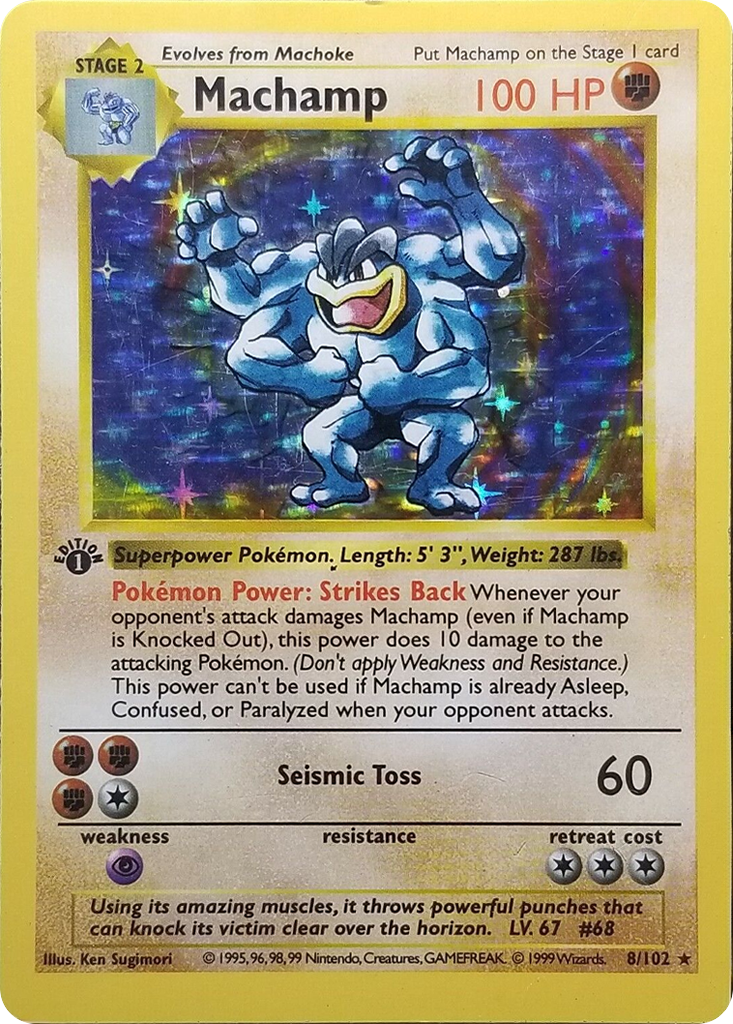 Machamp (8/102) (Shadowless) [Base Set 1st Edition] | Exor Games New Glasgow