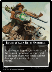 Bounty: Vara Beth Hannifer // Bounty Rules Double-Sided Token [Outlaws of Thunder Junction Commander Tokens] | Exor Games New Glasgow