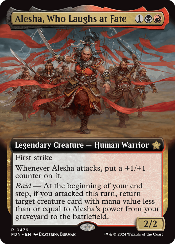 Alesha, Who Laughs at Fate (Extended Art) [Foundations] | Exor Games New Glasgow