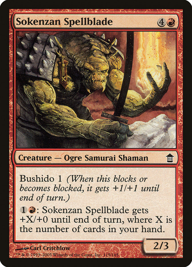 Sokenzan Spellblade [Saviors of Kamigawa] | Exor Games New Glasgow