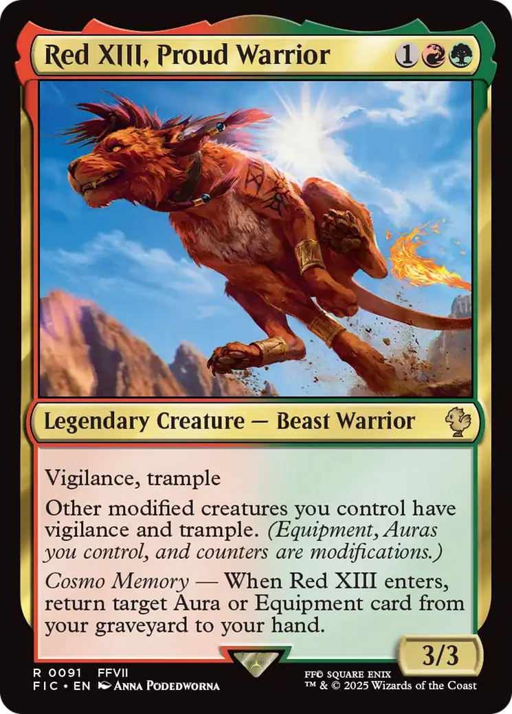 Red XIII, Proud Warrior [FINAL FANTASY Commander] | Exor Games New Glasgow
