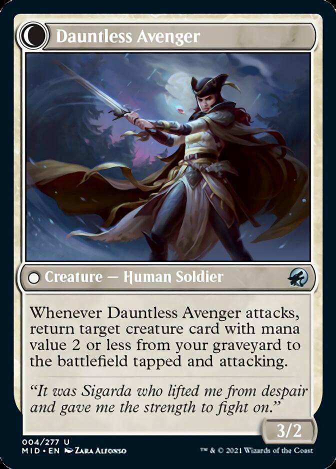 Bereaved Survivor // Dauntless Avenger [Innistrad: Midnight Hunt] | Exor Games New Glasgow