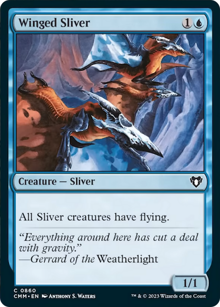 Winged Sliver [Commander Masters] | Exor Games New Glasgow