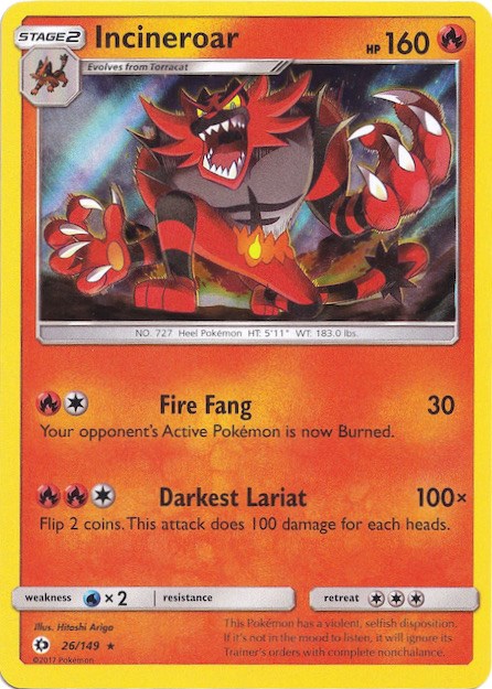 Incineroar (26/149) (Water Web Holo) [Sun & Moon: Base Set] | Exor Games New Glasgow