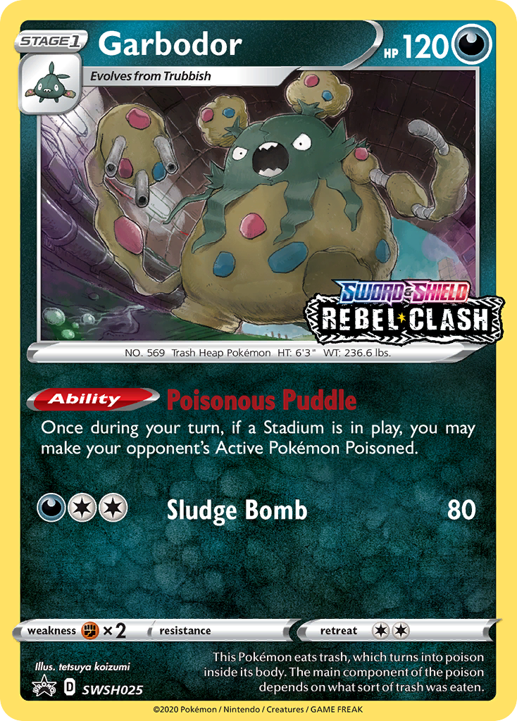 Garbodor (SWSH025) (Prerelease Promo) [Sword & Shield: Black Star Promos] | Exor Games New Glasgow