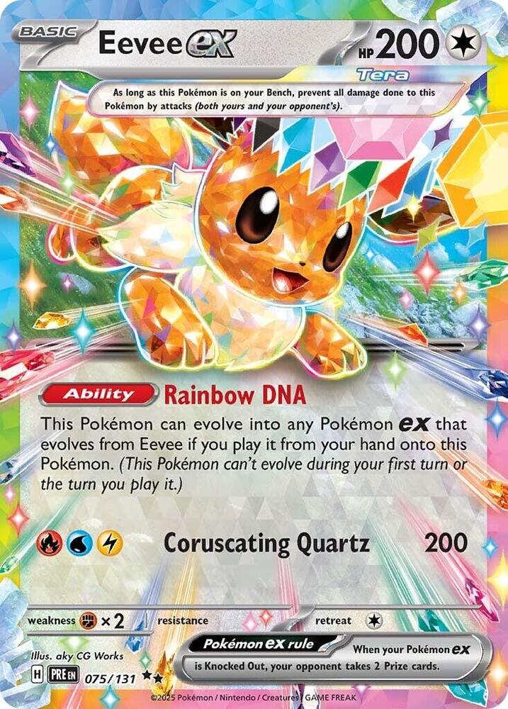 Eevee ex (075/131) [Scarlet & Violet: Prismatic Evolutions] | Exor Games New Glasgow