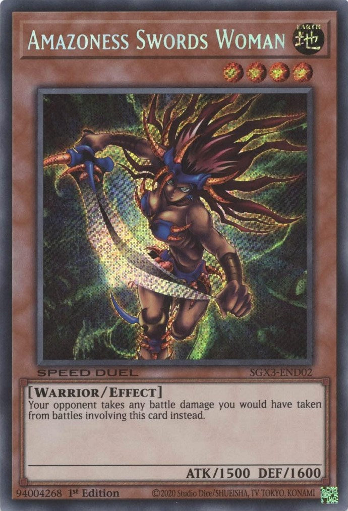 Amazoness Swords Woman [SGX3-END02] Secret Rare | Exor Games New Glasgow