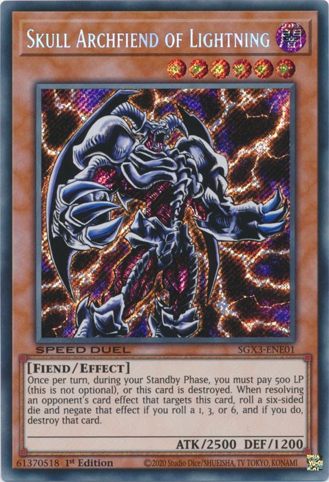 Skull Archfiend of Lightning [SGX3-ENE01] Secret Rare | Exor Games New Glasgow