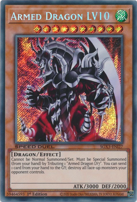 Armed Dragon LV10 [SGX3-ENI27] Secret Rare | Exor Games New Glasgow