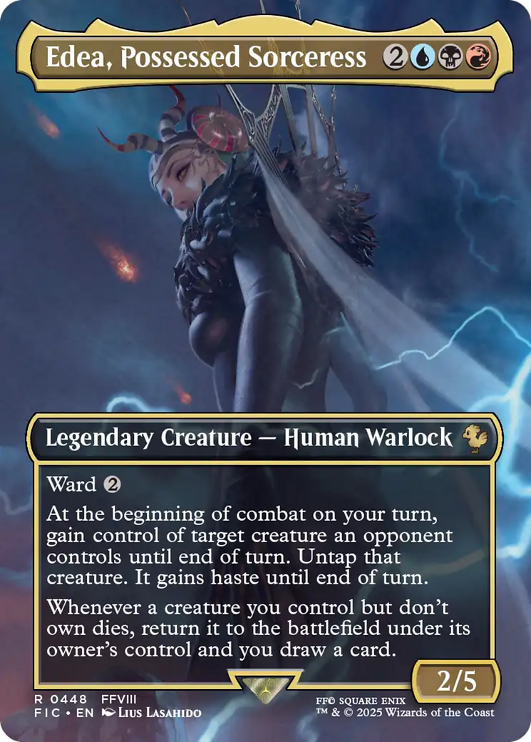 Edea, Possessed Sorceress (Borderless) [FINAL FANTASY Commander] | Exor Games New Glasgow