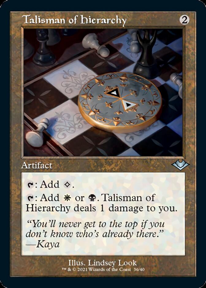 Talisman of Hierarchy (Retro Foil Etched) [Modern Horizons] | Exor Games New Glasgow