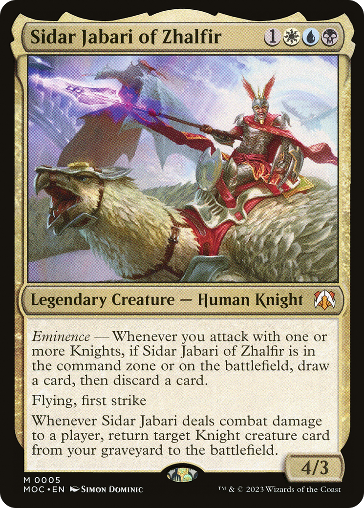 Sidar Jabari of Zhalfir [March of the Machine Commander] | Exor Games New Glasgow