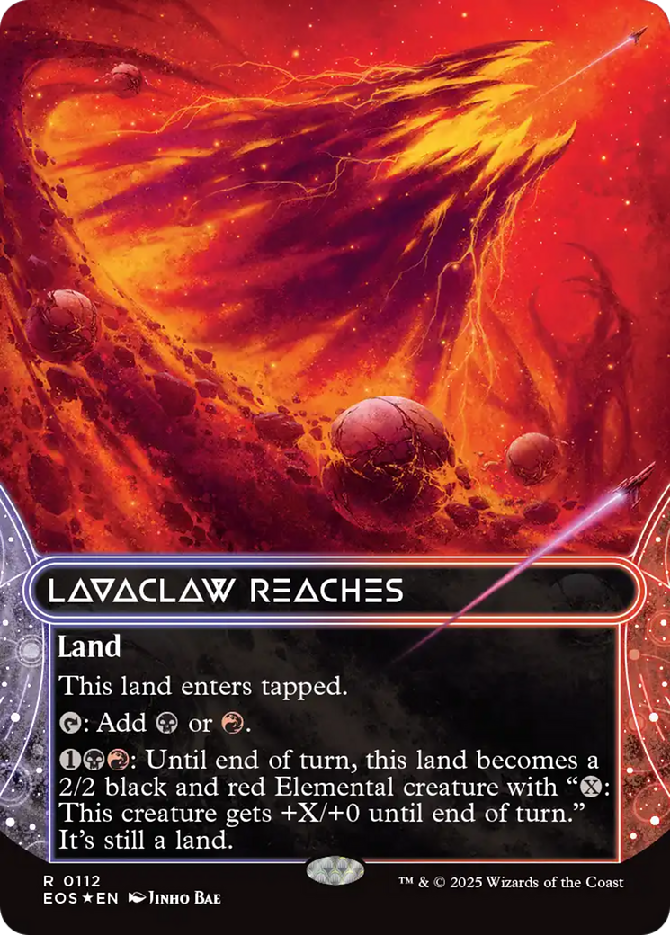 Lavaclaw Reaches (0112) (Borderless) (Galaxy Foil) [Edge of Eternities: Stellar Sights] | Exor Games New Glasgow