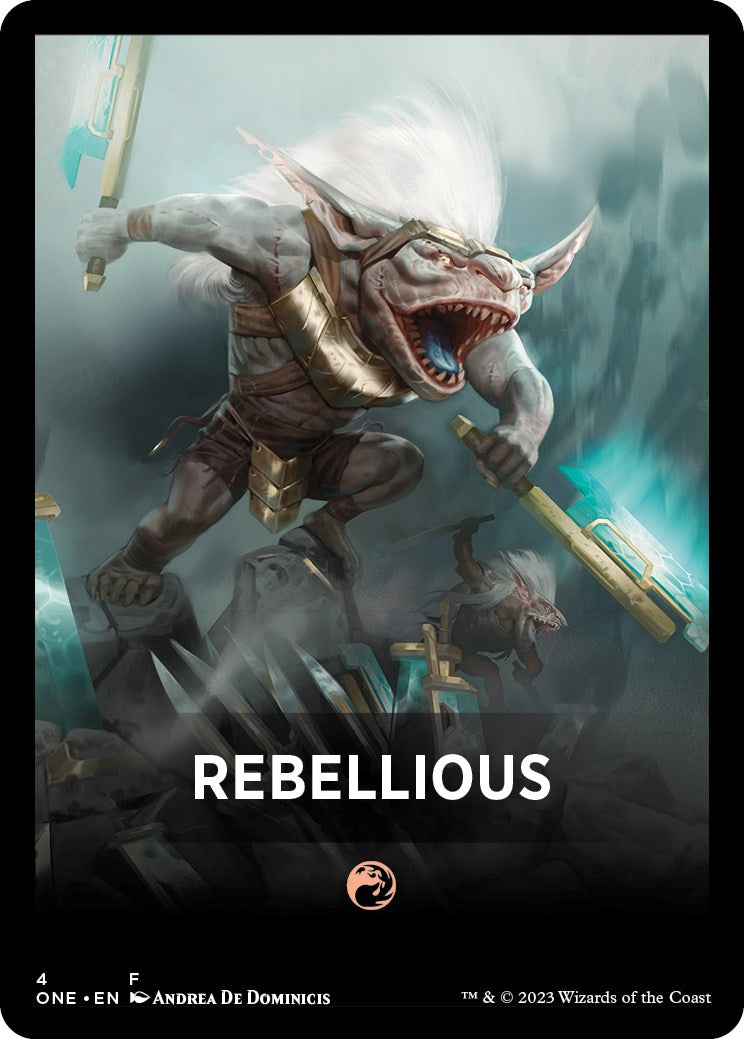 Rebellious Theme Card [Phyrexia: All Will Be One Tokens] | Exor Games New Glasgow