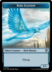 Dragon Elemental // Bird Illusion Double-Sided Token [Outlaws of Thunder Junction Commander Tokens] | Exor Games New Glasgow