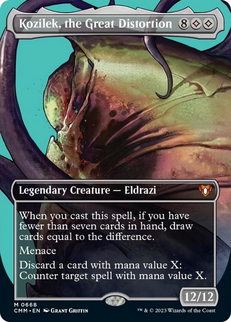 Kozilek, the Great Distortion (Borderless Profile) [Commander Masters] | Exor Games New Glasgow