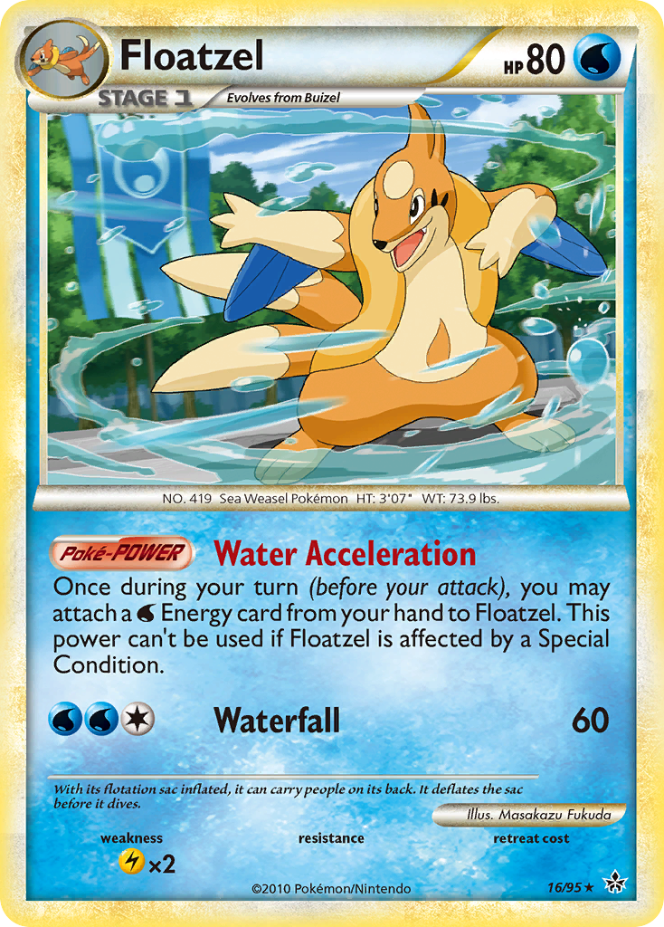 Floatzel (16/95) [HeartGold & SoulSilver: Unleashed] | Exor Games New Glasgow