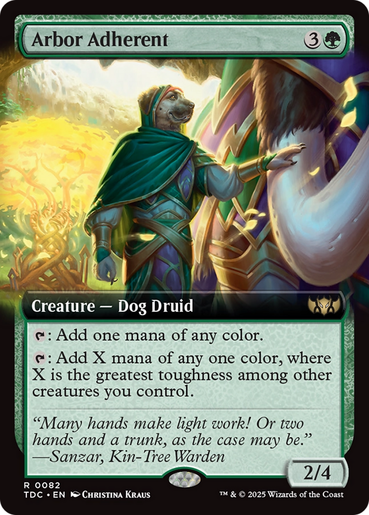 Arbor Adherent (Extended Art) [Tarkir: Dragonstorm Commander] | Exor Games New Glasgow