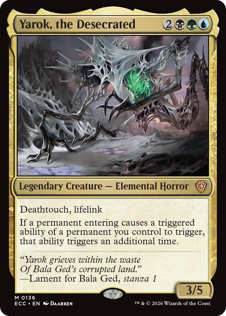 Yarok, the Desecrated [Lorwyn Eclipsed Commander] | Exor Games New Glasgow