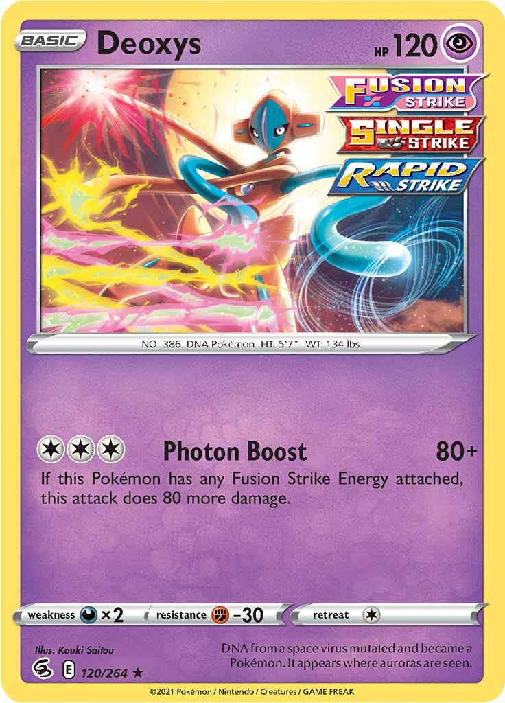 Deoxys (120/264) [Sword & Shield: Fusion Strike] | Exor Games New Glasgow