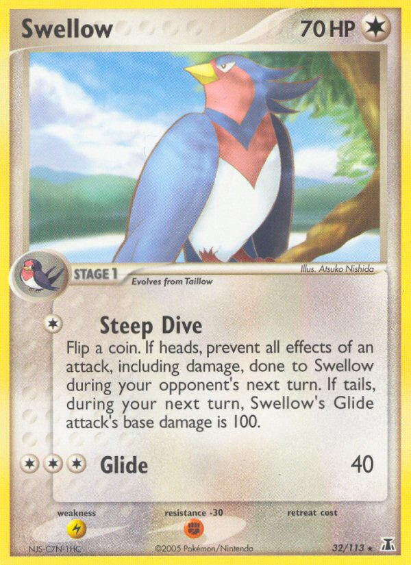 Swellow (32/113) [EX: Delta Species] | Exor Games New Glasgow