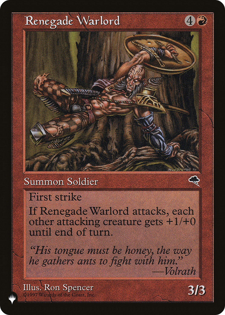 Renegade Warlord [The List Reprints] | Exor Games New Glasgow