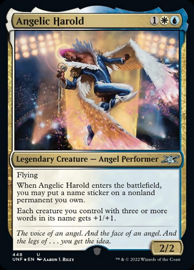 Angelic Harold (Galaxy Foil) [Unfinity] | Exor Games New Glasgow