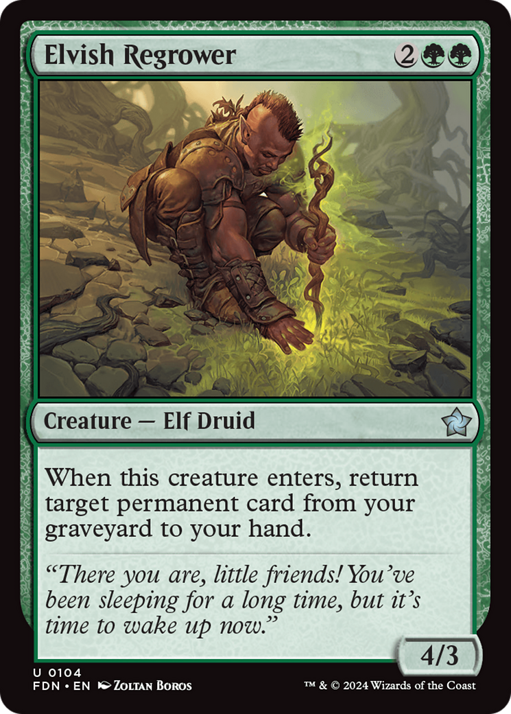 Elvish Regrower [Foundations] | Exor Games New Glasgow