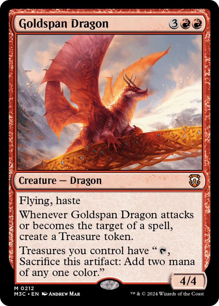 Goldspan Dragon (Ripple Foil) [Modern Horizons 3 Commander] | Exor Games New Glasgow