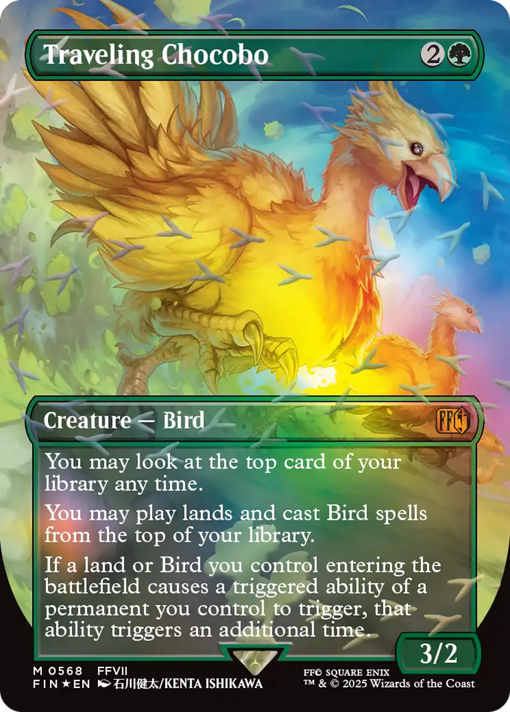 Traveling Chocobo (Borderless) (Chocobo Track Foil) [FINAL FANTASY] | Exor Games New Glasgow