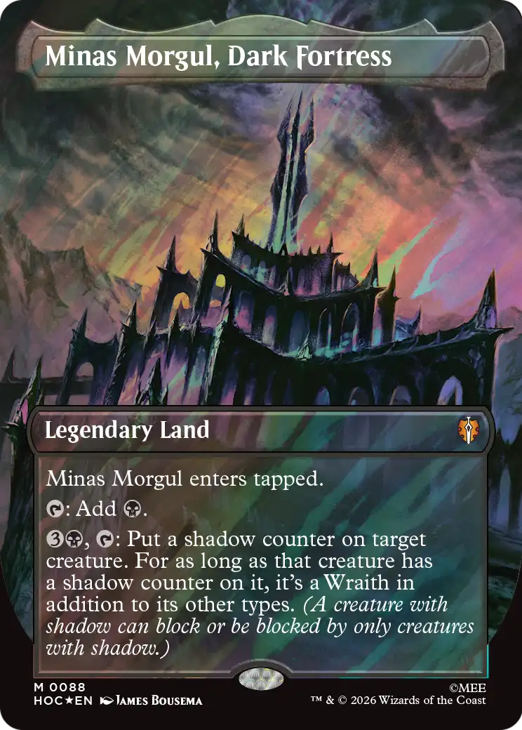 Minas Morgul, Dark Fortress (Borderless) (Surge Foil) [The Hobbit: Eternal-Legal] | Exor Games New Glasgow