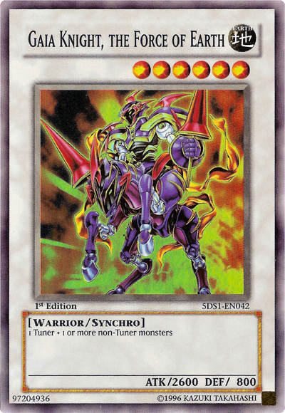 Gaia Knight, the Force of Earth [5DS1-EN042] Super Rare | Exor Games New Glasgow