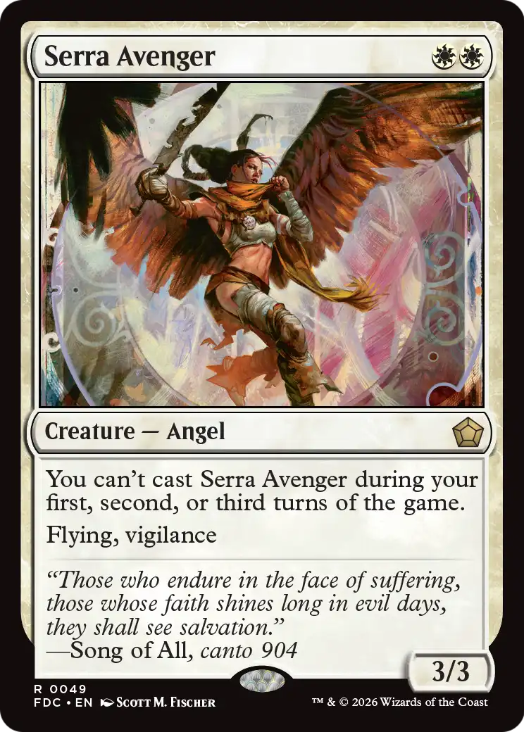 Serra Avenger [Foundations Commander] | Exor Games New Glasgow