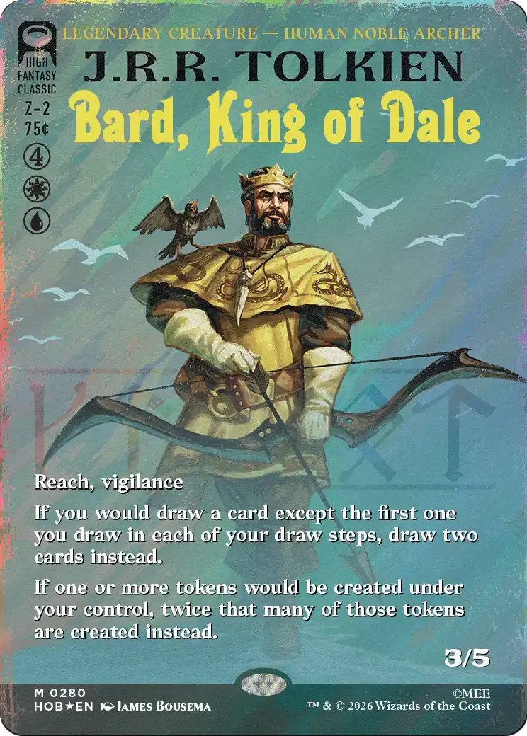 Bard, King of Dale (Borderless) (Surge Foil) [The Hobbit] | Exor Games New Glasgow