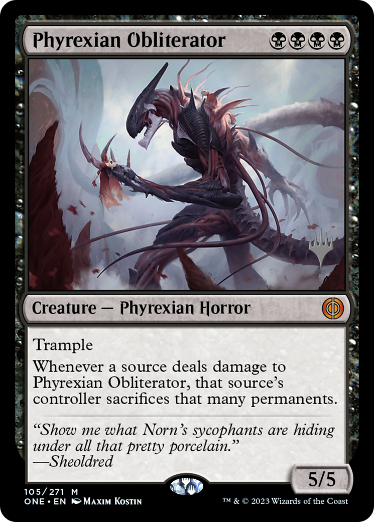 Phyrexian Obliterator (Promo Pack) [Phyrexia: All Will Be One Promos] | Exor Games New Glasgow