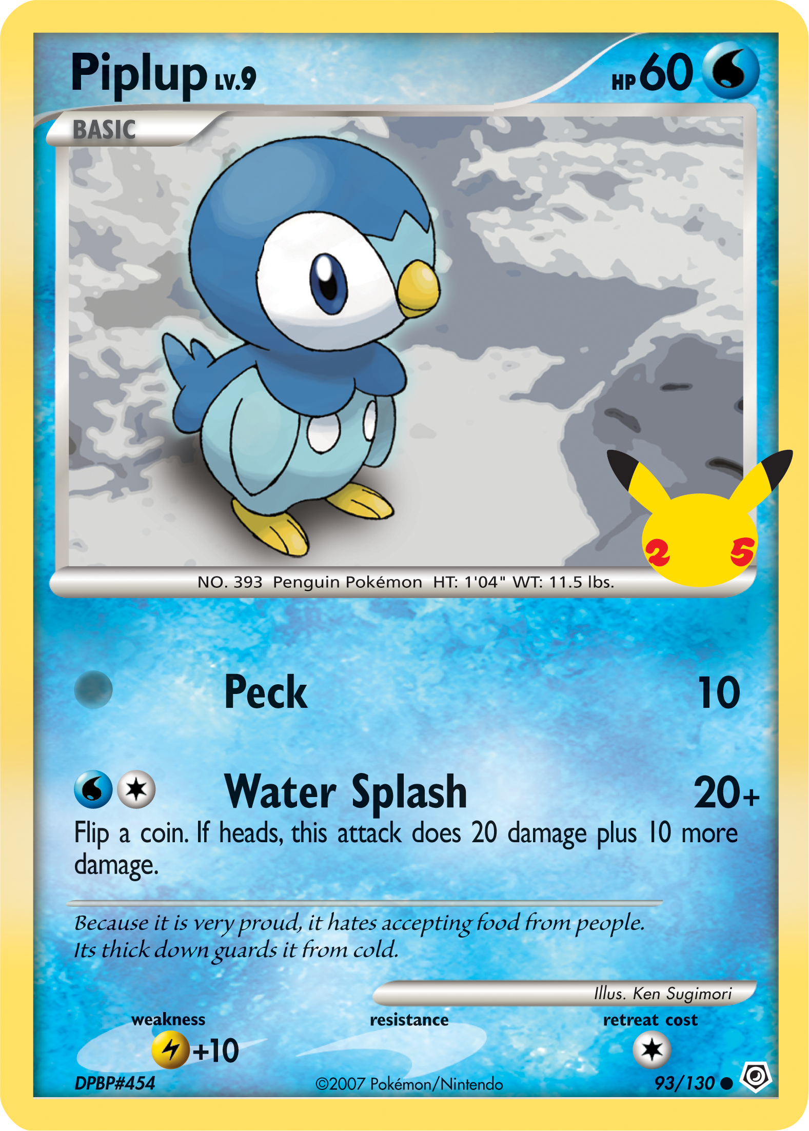 Piplup (93/130) (Jumbo Card) [First Partner Pack] | Exor Games New Glasgow