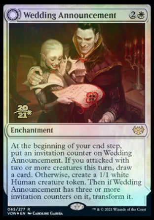 Wedding Announcement // Wedding Festivity [Innistrad: Crimson Vow Prerelease Promos] | Exor Games New Glasgow