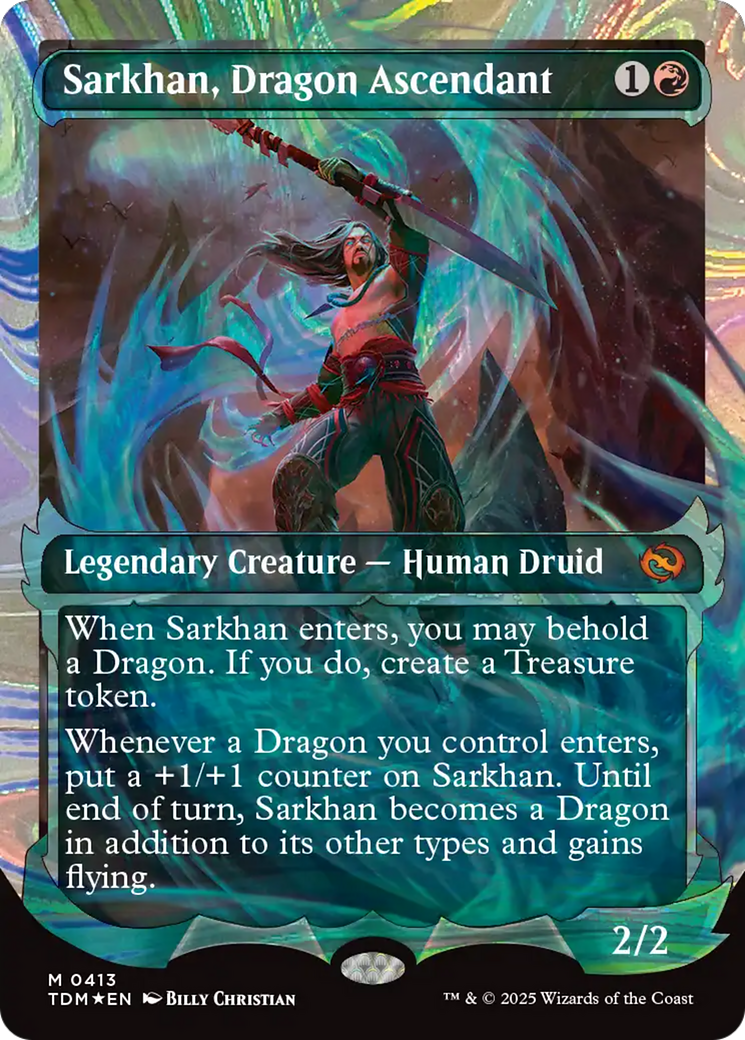 Sarkhan, Dragon Ascendant (0413) (Showcase) (Halo Foil) [Tarkir: Dragonstorm] | Exor Games New Glasgow