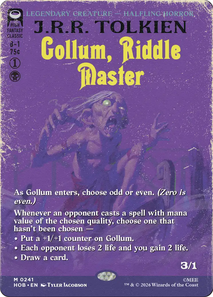 Gollum, Riddle Master (Borderless) [The Hobbit] | Exor Games New Glasgow