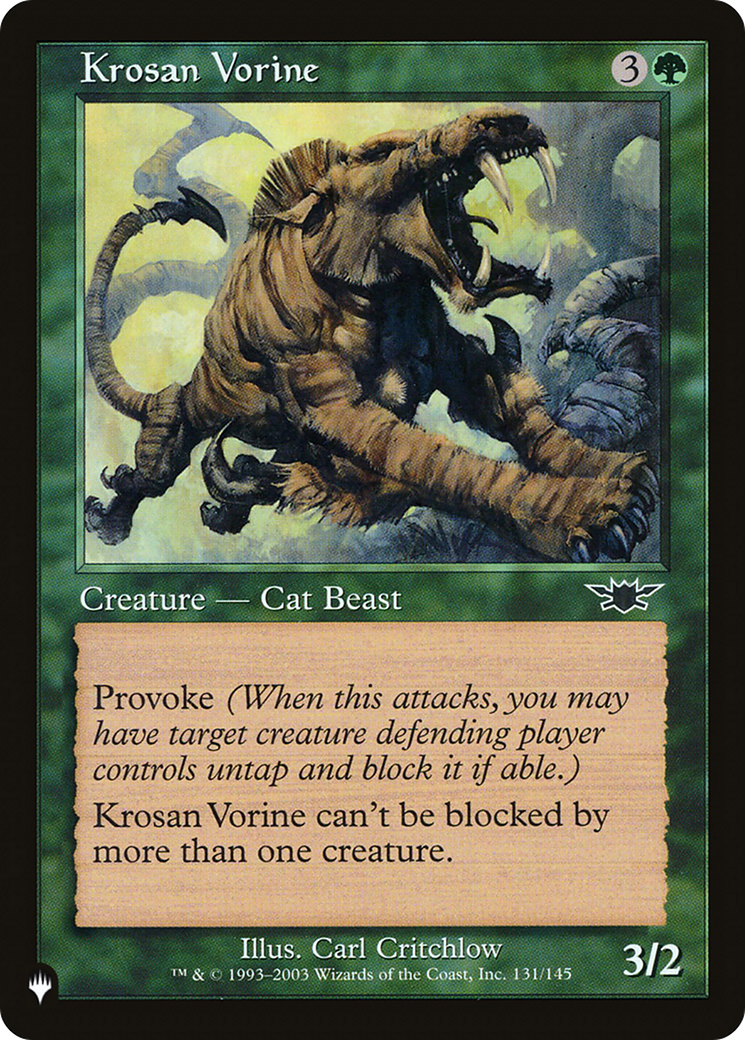 Krosan Vorine [The List Reprints] | Exor Games New Glasgow